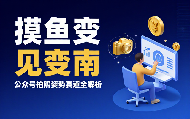 边上班边摸鱼！公众号拍照姿势赛道变现指南