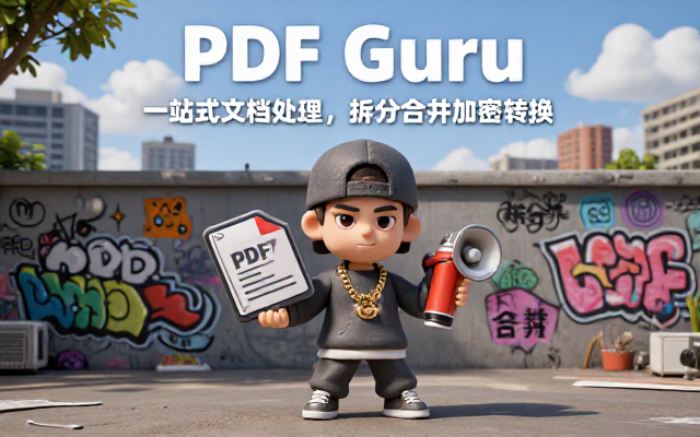 PDF Guru 多功能 PDF 处理工具一站式完成文档拆分合并加密格式转换等操作