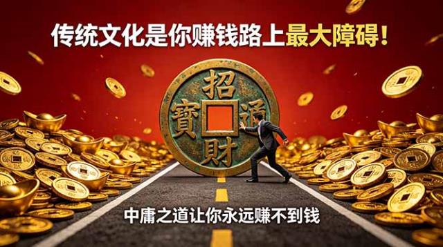 付费文章：传统文化是你赚钱路上最大障碍！中庸之道让你永远赚不到钱