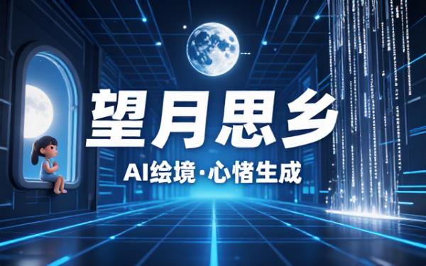 GPT生成：1女孩在卧室望月思乡的提示词
