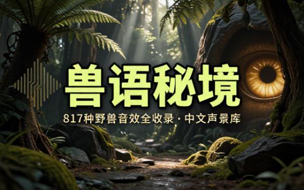 宝藏级别音效包！817款真实且逼真的野兽动物音效，全部中文汉化，无损综合逼真的动物音效库