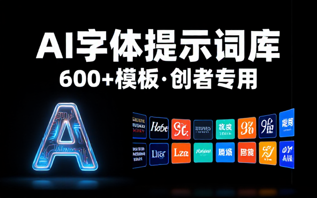 AI字体提示词六百余款模板创作者专用素材库