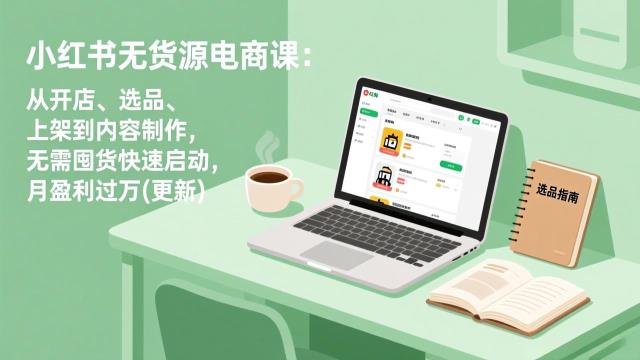 小红书无货源电商课(6月22更新)：从开店、选品、上架到内容制作，无需囤货快速启动，月盈利过万