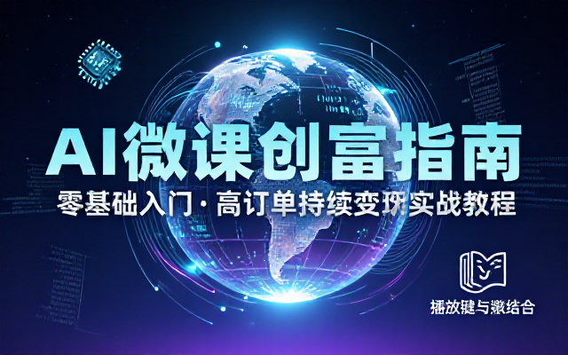 AI制作微课蓝海项目，订单不断的高收益副业教程