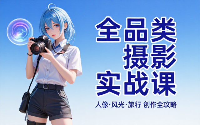 人像风光旅行全品类摄影创作实战B站付费课