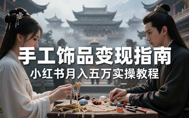 小红书手工饰品销售月入五万详细教程资料工具分享