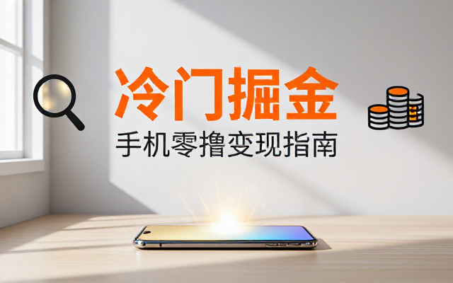 普通人易忽略冷门项目，手机零撸赚钱