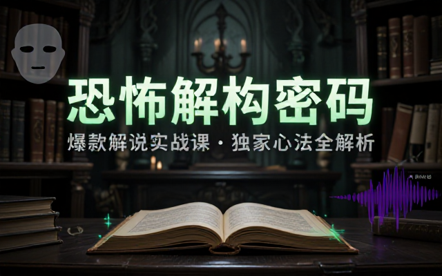 独家恐怖解说实战课，教做爆款恐怖解说
