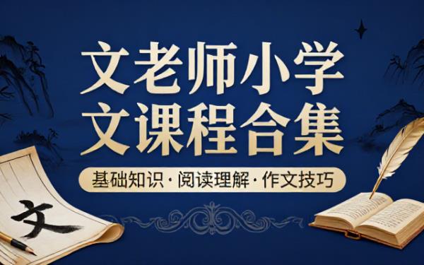 文老师小学语文课程合集覆盖基础知识阅读理解与作文技巧