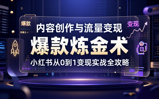 小红书爆款打造规则解析变现全流程实战攻略