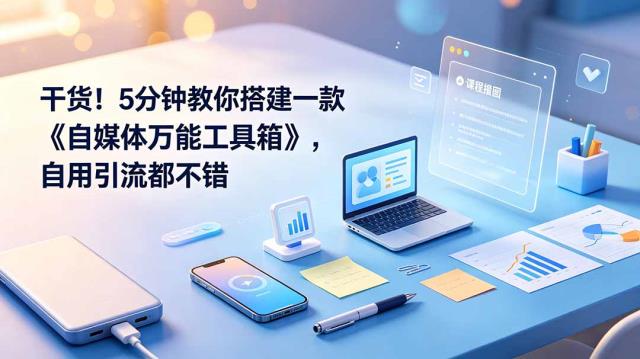 干货！5分钟教你搭建一款《自媒体万能工具箱》，自用引流都不错