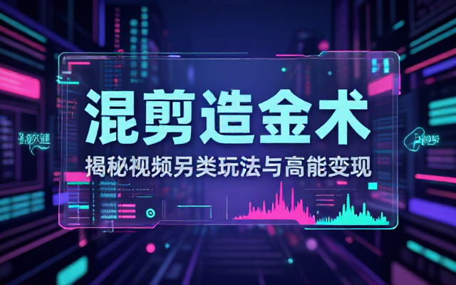 视频另类混剪玩法及变现，月赚几十万