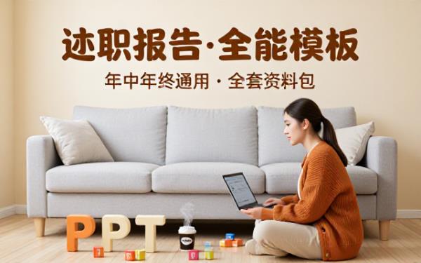 述职报告年中年终通用PPT模板全套资料包