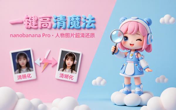 nanobanana pro可提升图片和人物清晰度