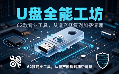 U盘维护检测工具包合集！62款实用工具合集，包括量产工具、维修U盘、加密、清理U盘等，超级实用
