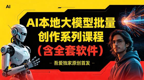 AI 本地大模型批量创作系列课程（含全套软件）