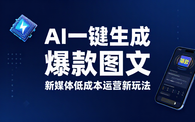 AI一键生成爆款图文新媒体低成本运营新玩法