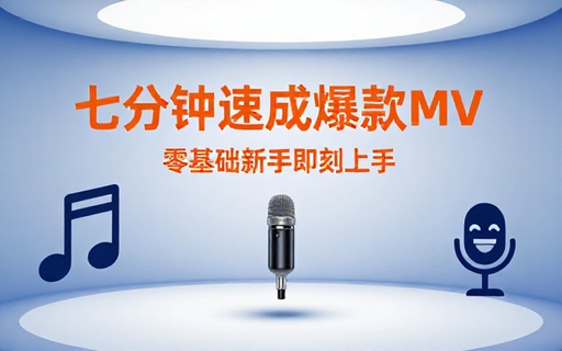 七分钟快速制作爆火唱歌MV，0基础上手