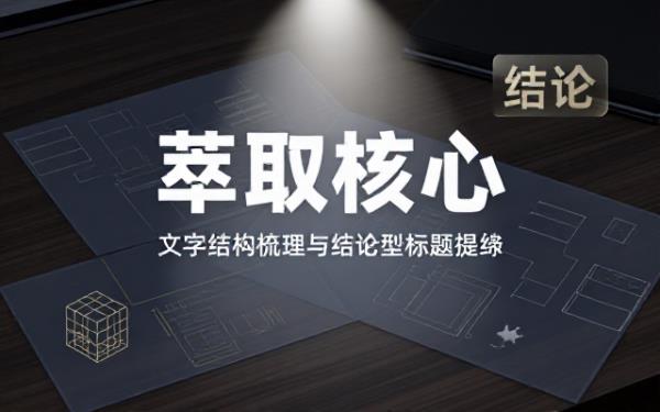 完成PPT文字结构梳理与结论型小标题提炼