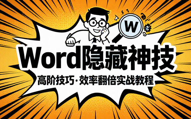 Word高阶隐藏实用技巧办公效率提升教程
