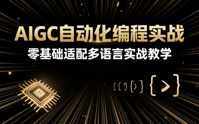 AIGC自动化编程适配多编程语言实战教学课程