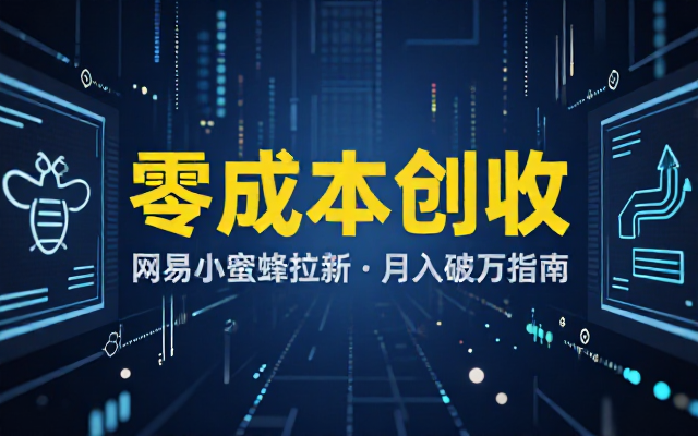 网易小蜜蜂拉新，零成本零门槛月入破万