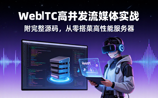 WebRTC流媒体服务器高并发开发实战带源码