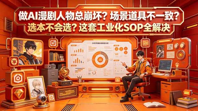 做AI漫剧人物总崩坏？场景道具不一致？选本不会选？这套工业化SOP全解决 (更新)