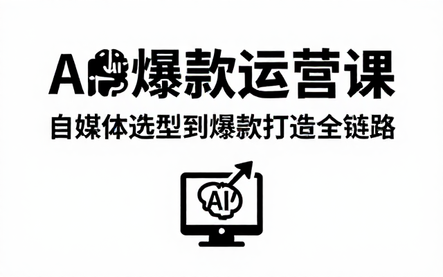 AI结合自媒体赛道选型爆款打造全链路运营课