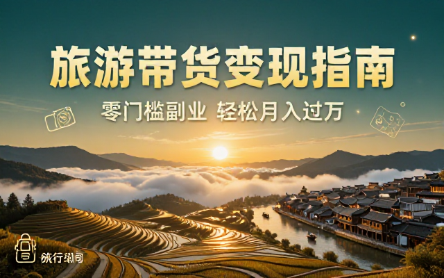 视频号旅游带货：零门槛副业月入万元指南