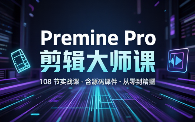 Premiere Pro从入门到精通108节速成课程含源码与课件