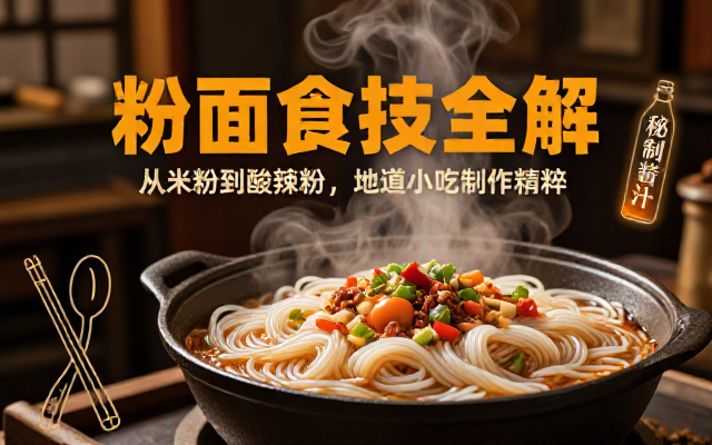 各类米粉肠粉酸辣粉等特色小吃制作技术教程大全