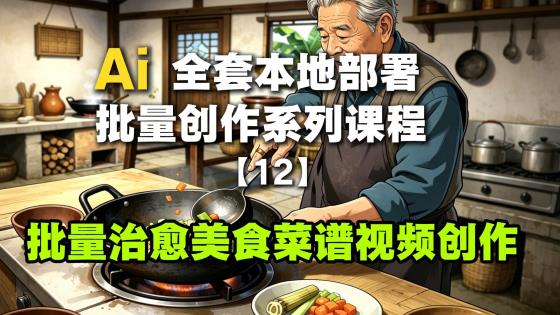 12-批量治愈美食菜谱视频