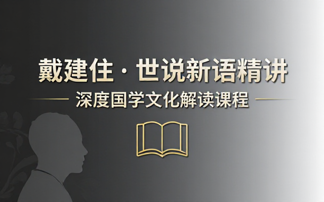 戴建业深度精讲世说新语国学文化解读课程