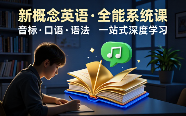 新概念英语全套音标口语语法系统化学习课程