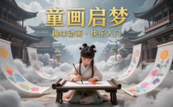 儿童绘画启蒙动画课程，趣味动画引导孩子入门绘画