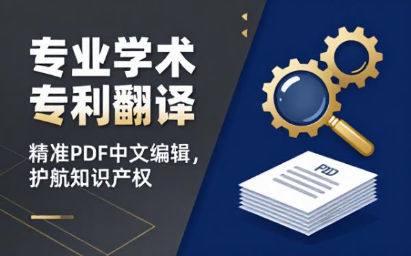 专业学术中文专利编辑需翻译PDF成中文