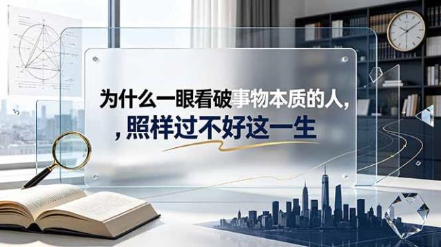 付费文章：为什么一眼看破事物本质的人，照样过不好这一生