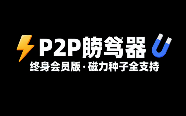 P2P下载器解锁终身会员版支持BT种子磁力下载神器