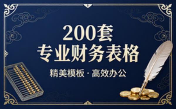 200套专业财务表格精美模板