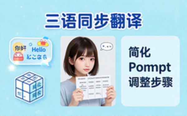 三语同步翻译简化Prompt调整步骤