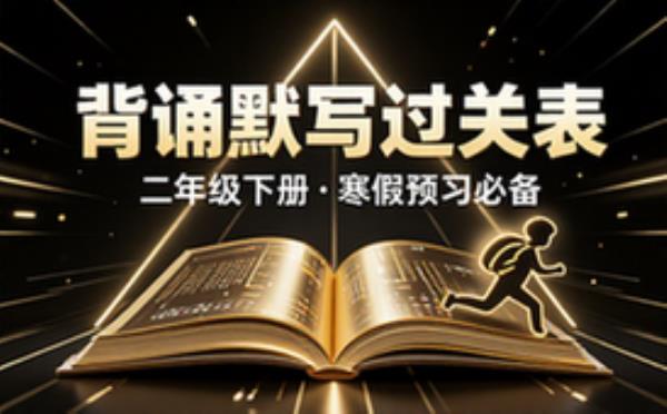 小学二年级下册语文寒假背诵默写过关表 预习必备资料