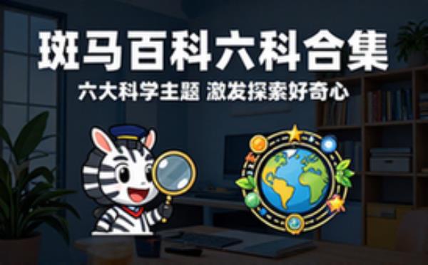 少儿自然科普动画 斑马百科六科合集科普动画素材