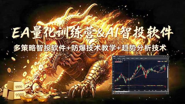 EA量化软件趋势分析无爆仓操作技术，日入200U,小白也可以快速学习拿结果