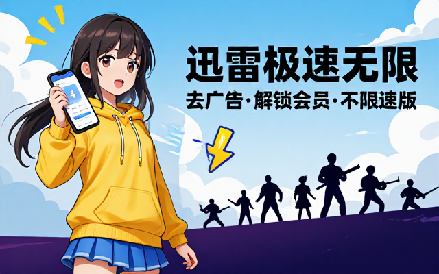 手机迅雷去广告解锁会员不限速版下载工具