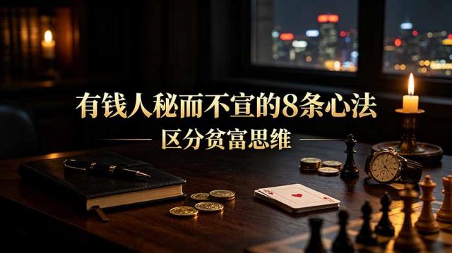 付费文章：有钱人秘而不宣的8条心法｜区分贫富思维