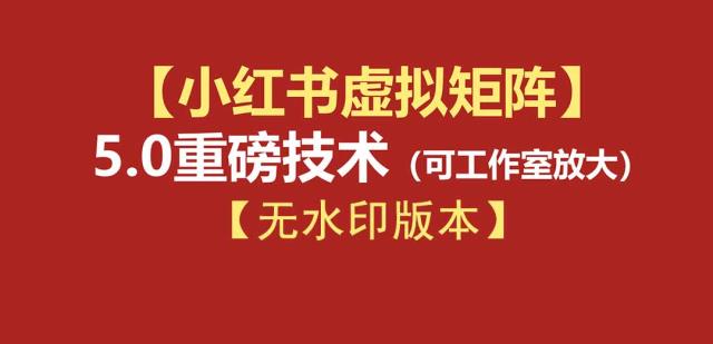 76节小红书虚拟矩阵5_0-无水印版本：AI原创虚拟品4带1自动化AI发笔记测款怼款双模式（可工作室放大）