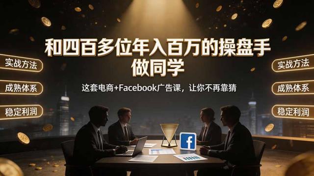 和四百多位年入百万的操盘手做同学——这套电商Facebook广告课，让你不再靠猜【原创双语字幕】