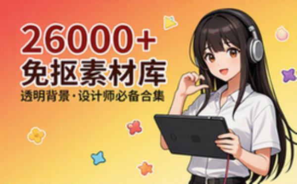海量26000个免抠透明背景设计素材资源库合集