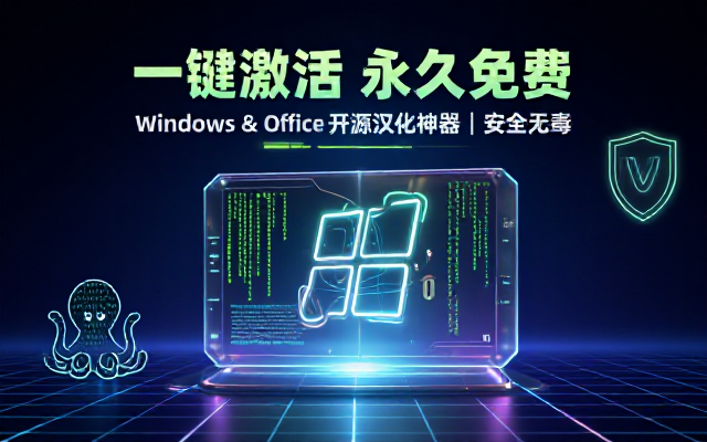 Windows和Office激活神器汉化版！打开即可一键激活，永久免费使用，安全无毒，Github最新汉化版 Mas